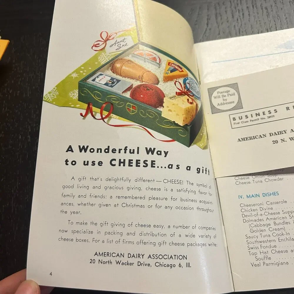 50 Wonderful Ways to use CHEESE American Dairy Vintage Advertising Cook Book